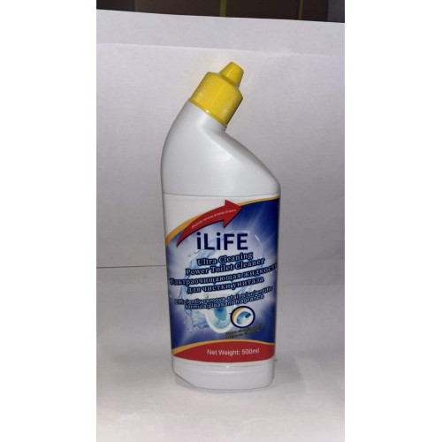 (Кол-во в коробке 24 шт) iLiFE Сверхсильное жидкое чистящее средство для туалета 500 мл (Кол-во в коробке 24 шт) iLiFE Сверхсильное жидкое чистящее средство для туалета 500 мл